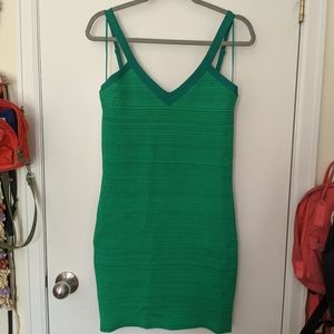 Guess Sleeveless Green Bandage Bodycon Dress